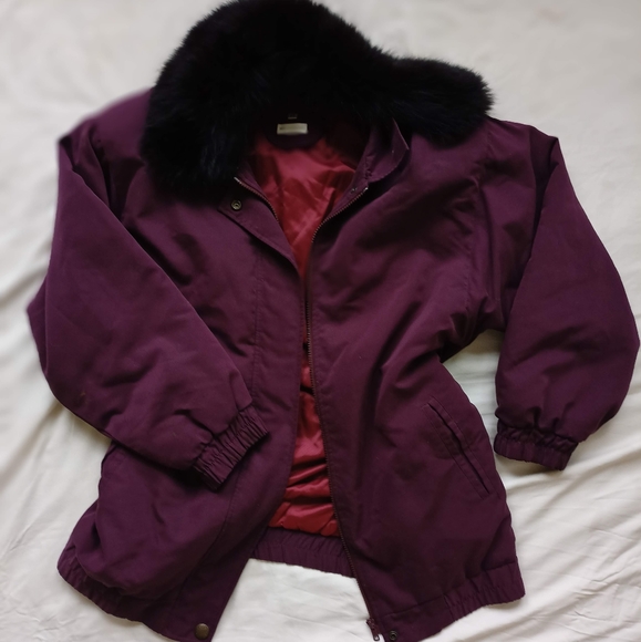 Anne Klein vintage purple parka coat size XS - Picture 6 of 12